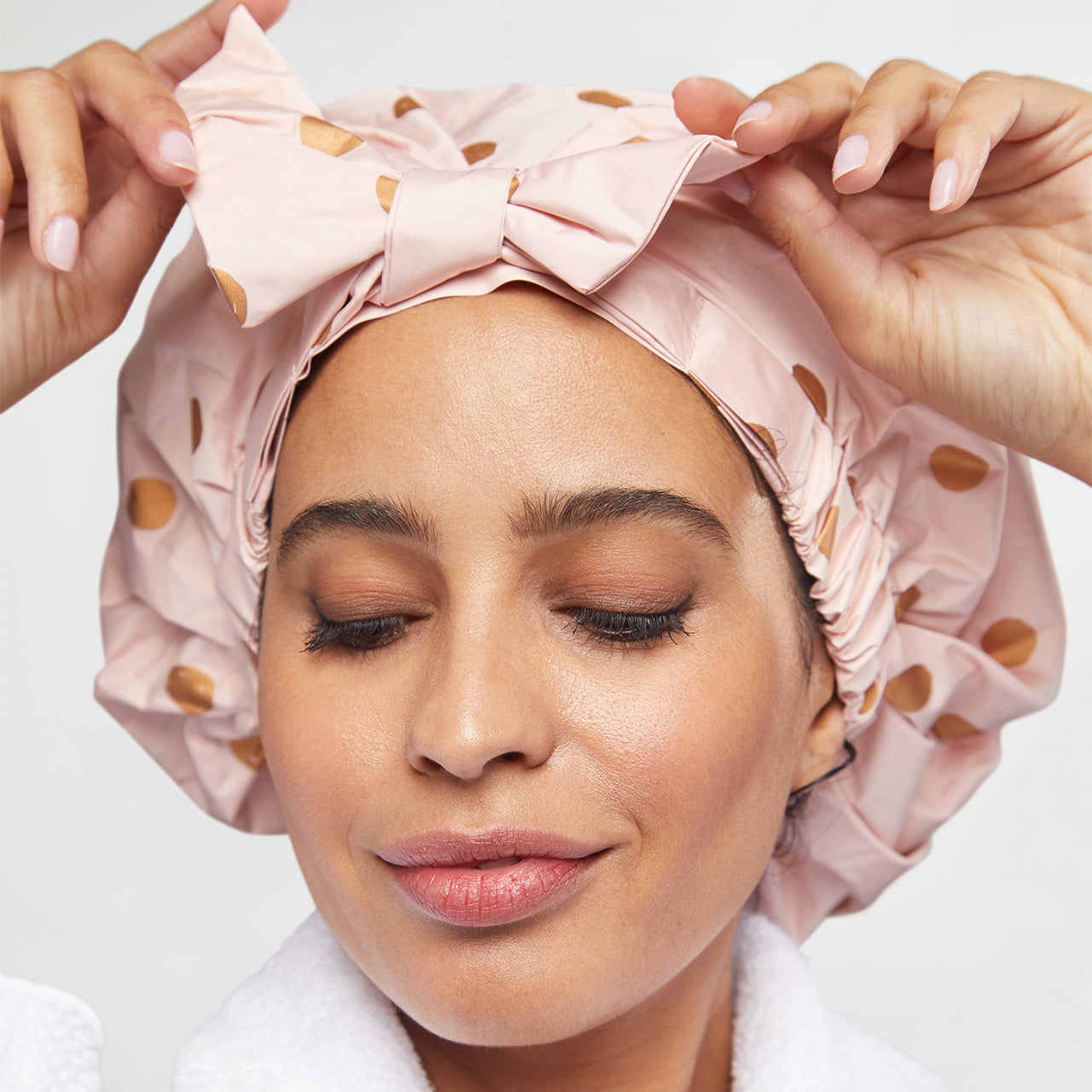Blush Dot Shower Cap - Image 3