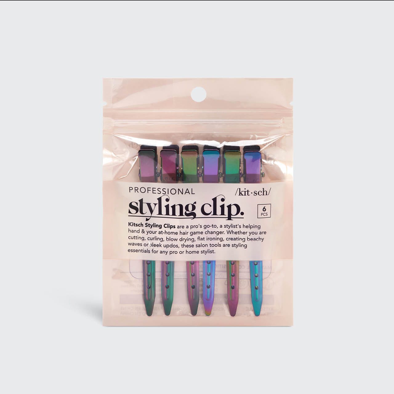 Alternative view of Iridescent Styling Hair Clips 6pc Set