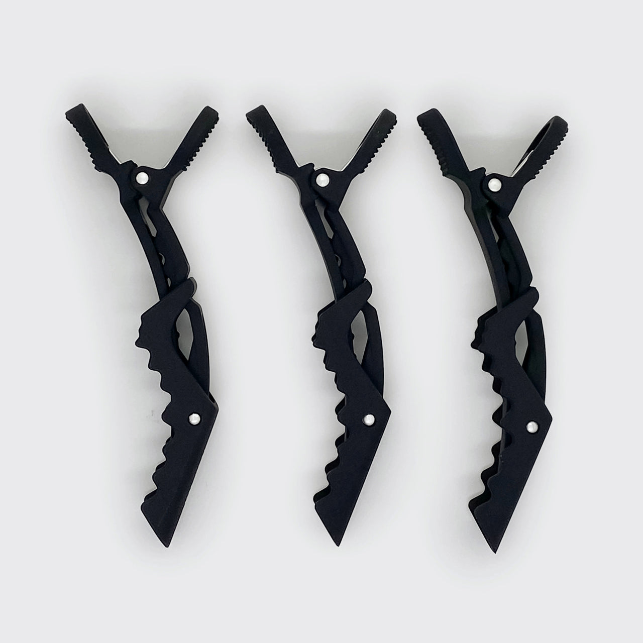 Black No-Slip Crocodile Clips 3pc Set - Image 4