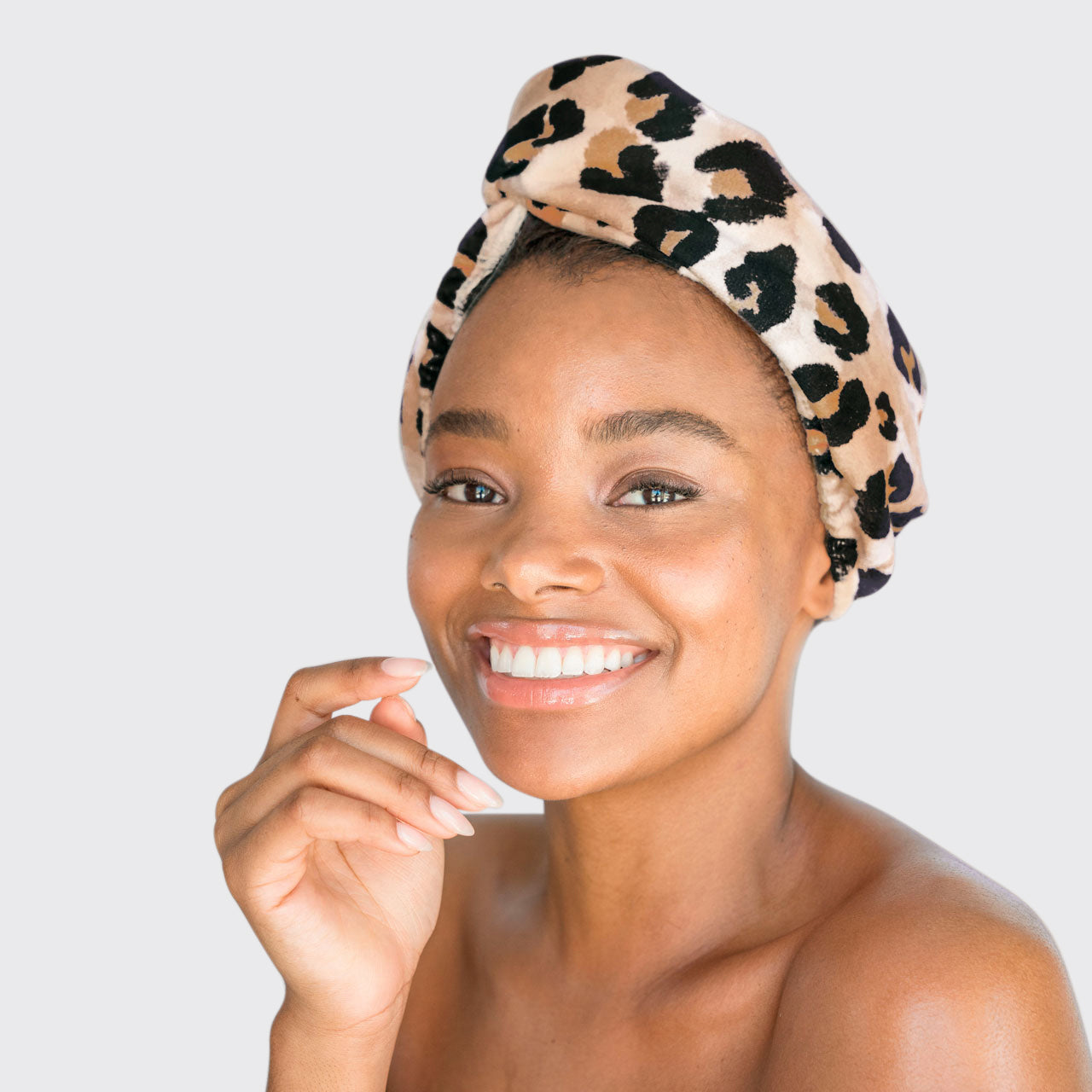 Microfiber Hair Towel - Leopard - Image 3