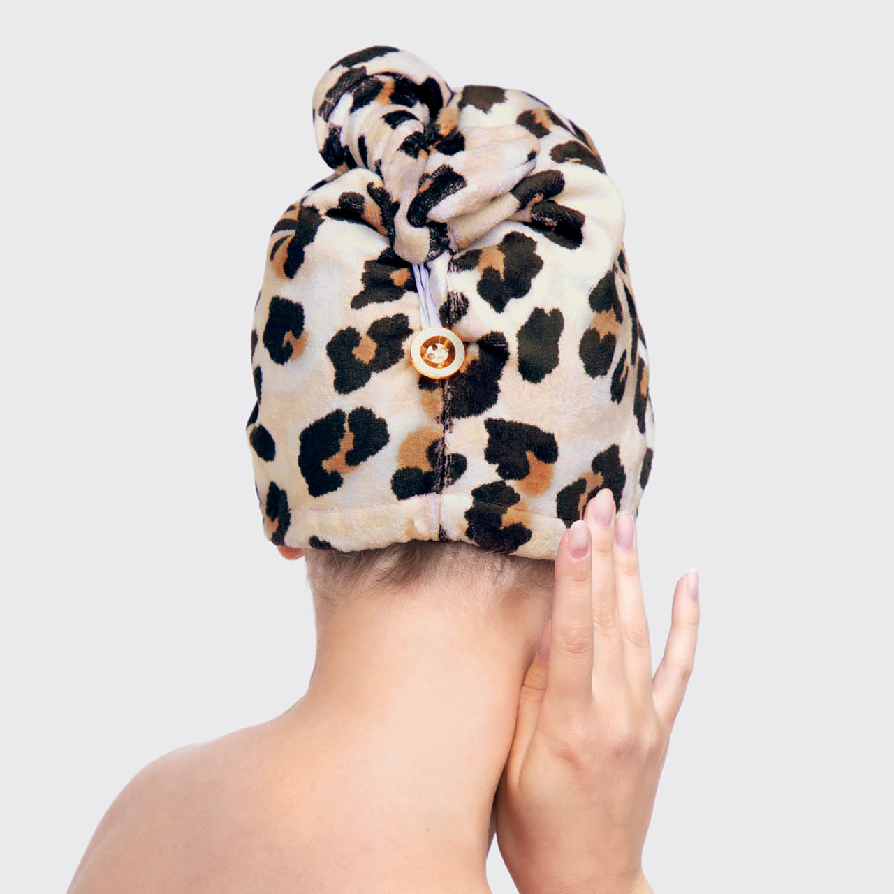Microfiber Hair Towel - Leopard - Image 4