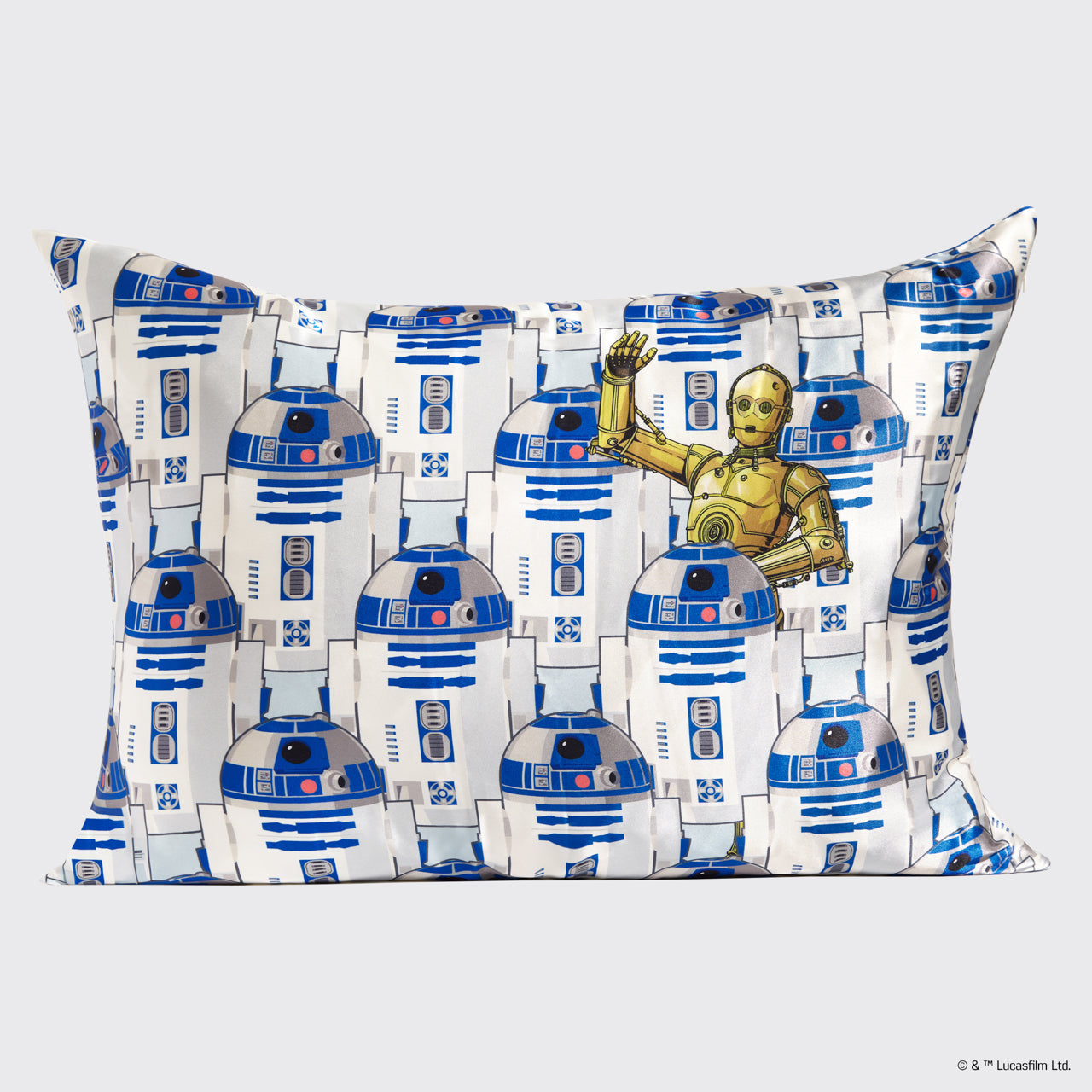Alternative view of Star Wars & Kitsch Satin Pillowcase in R2-D2 & C-3PO