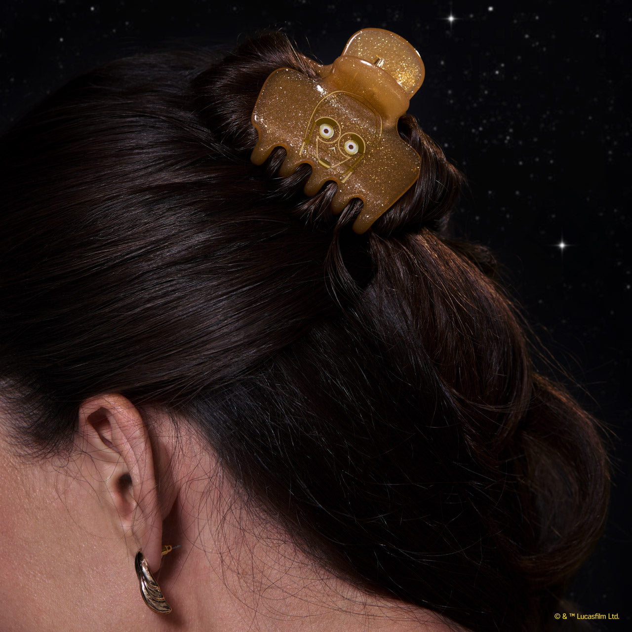 Star Wars & Kitsch Glitter Cloud Clip in C-3PO - Image 3