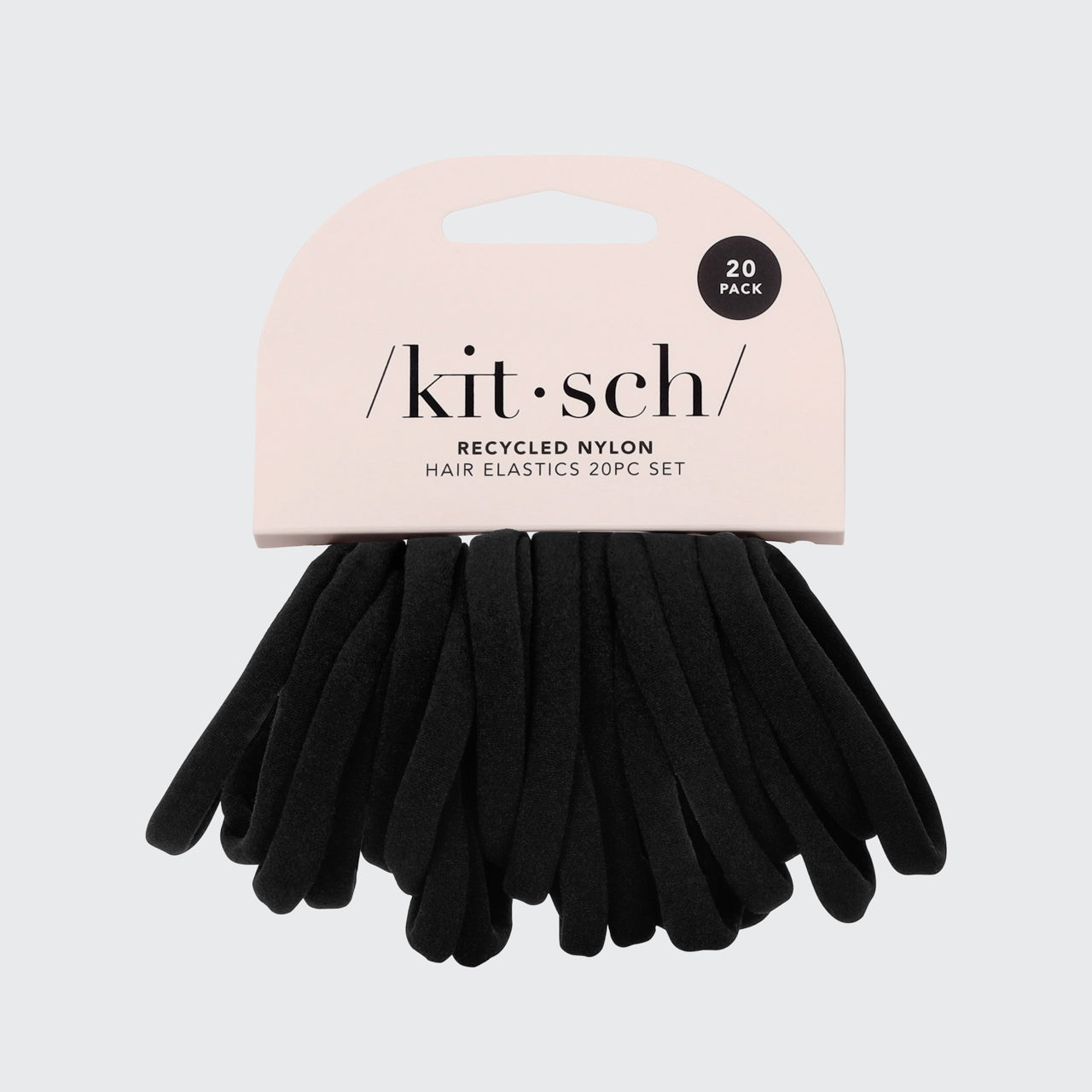 Black Elastic Hair Ties 20pc Set - Image 3