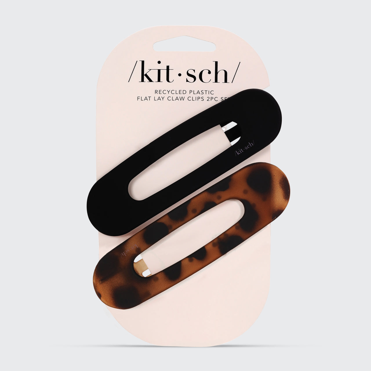 Black & Tort Flat Lay Claw Clips 2pc Set - Image 3
