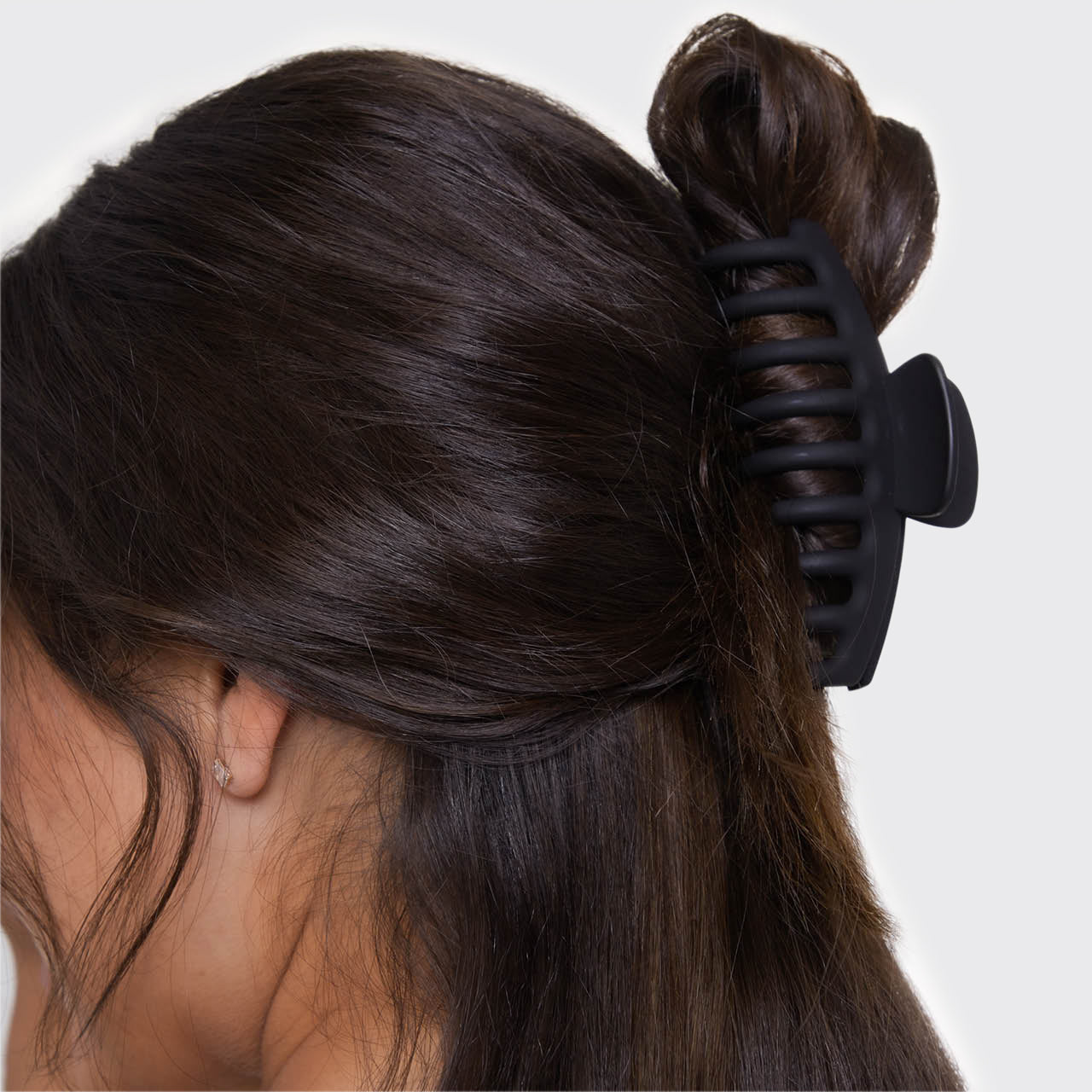 Black & Tort Matte Claw Clips 2pc Set - Oversized - Image 3