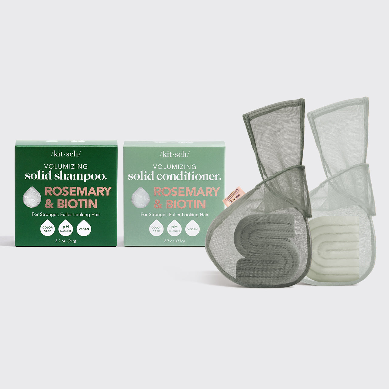 Rosemary & Biotin Shampoo & Conditioner Combo + Bar Saver Bags Bundle