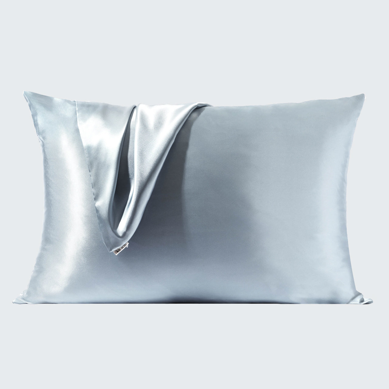 Alternative view of Satin Pillowcase in Haze Blue