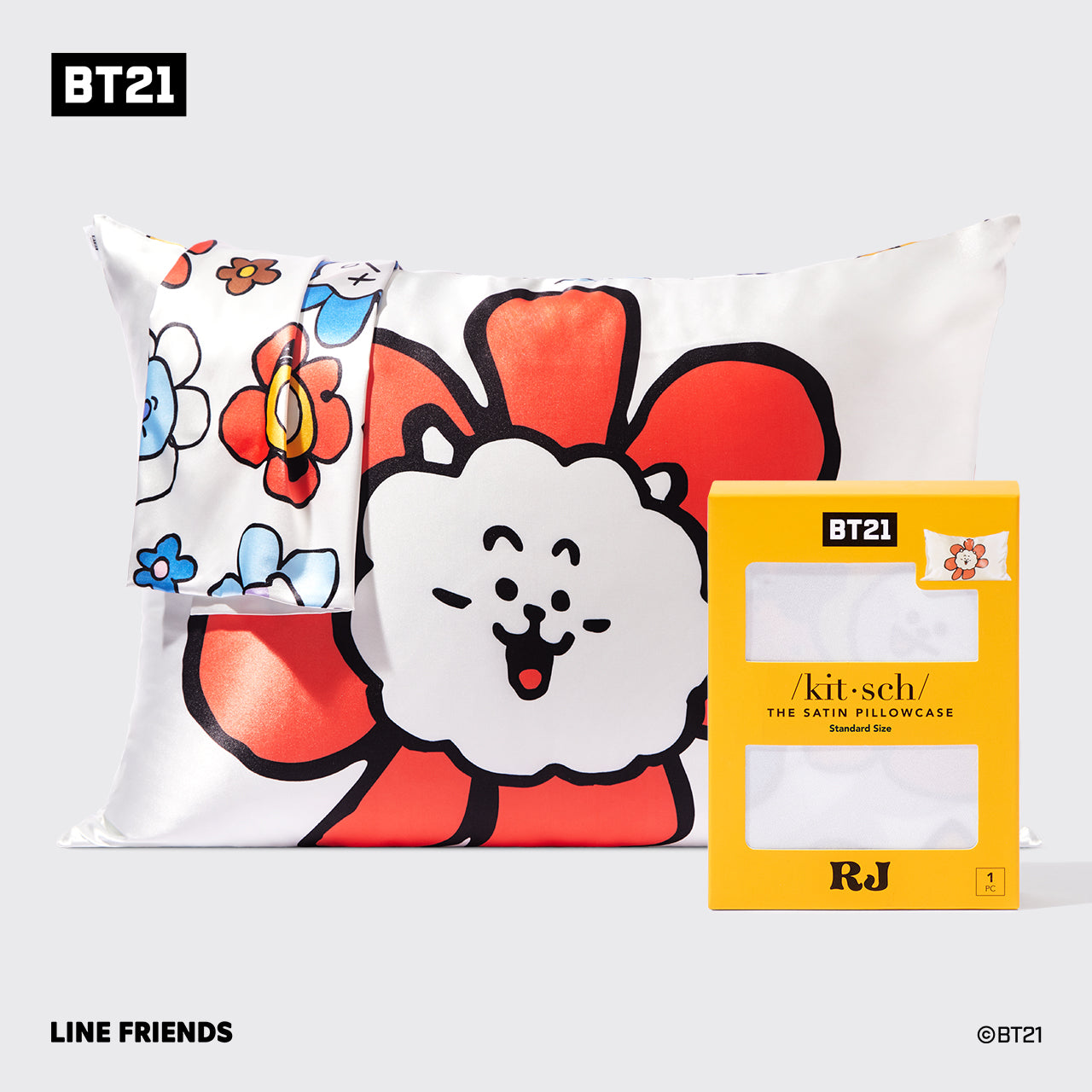 Kitsch x BT21 Satin Pillowcase in RJ