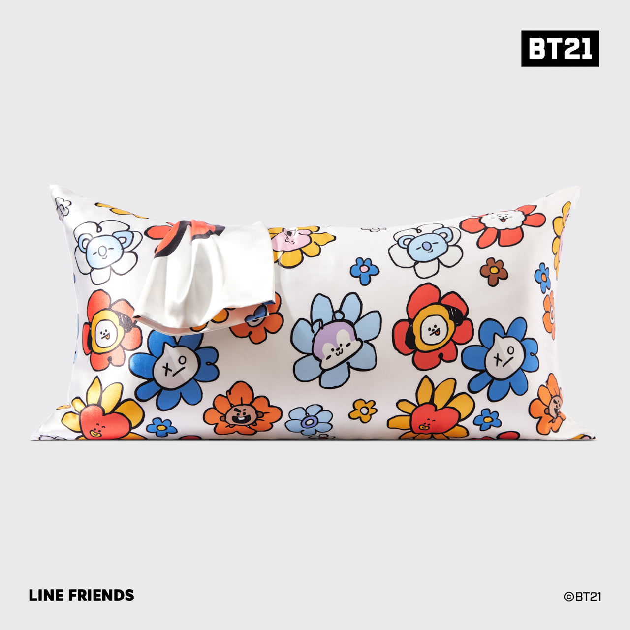 Alternative view of Kitsch x BT21 Satin Pillowcase in RJ - King