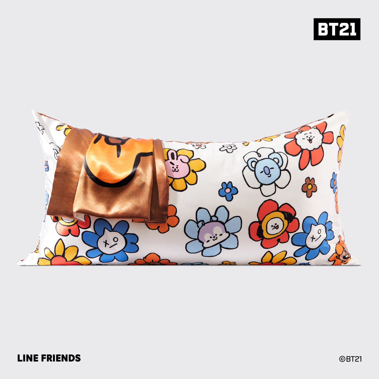 Alternative view of Kitsch x BT21 Satin Pillowcase in SHOOKY - King