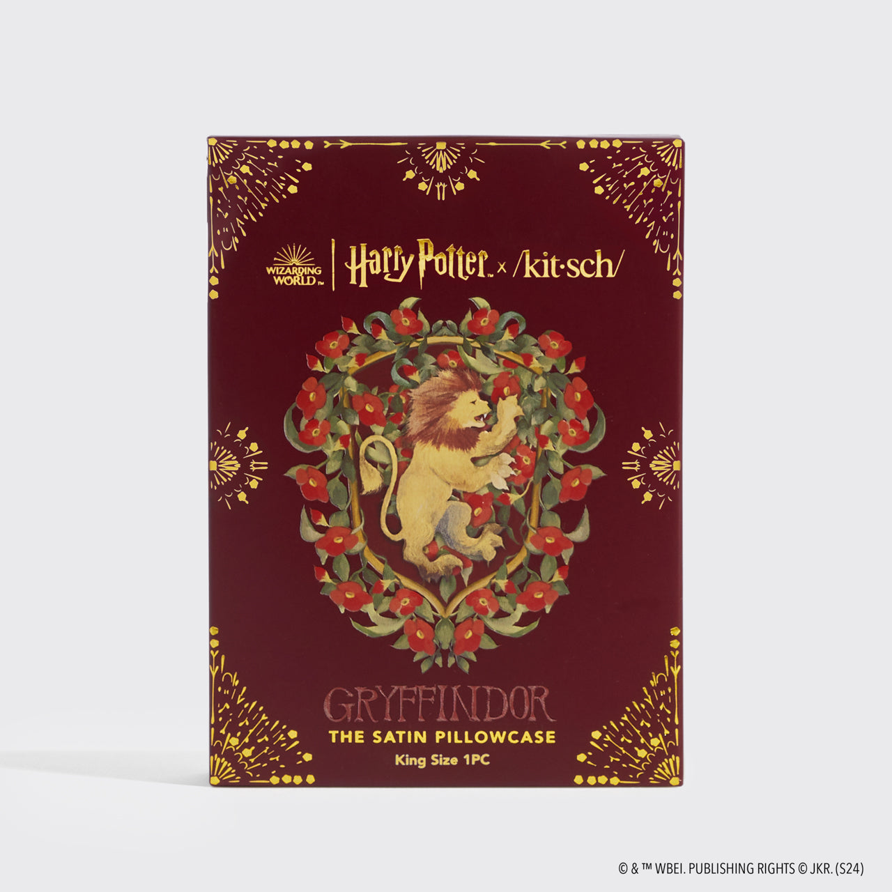 Kitsch x Harry Potter Satin Pillowcase in Gryffindor - King - Image 3