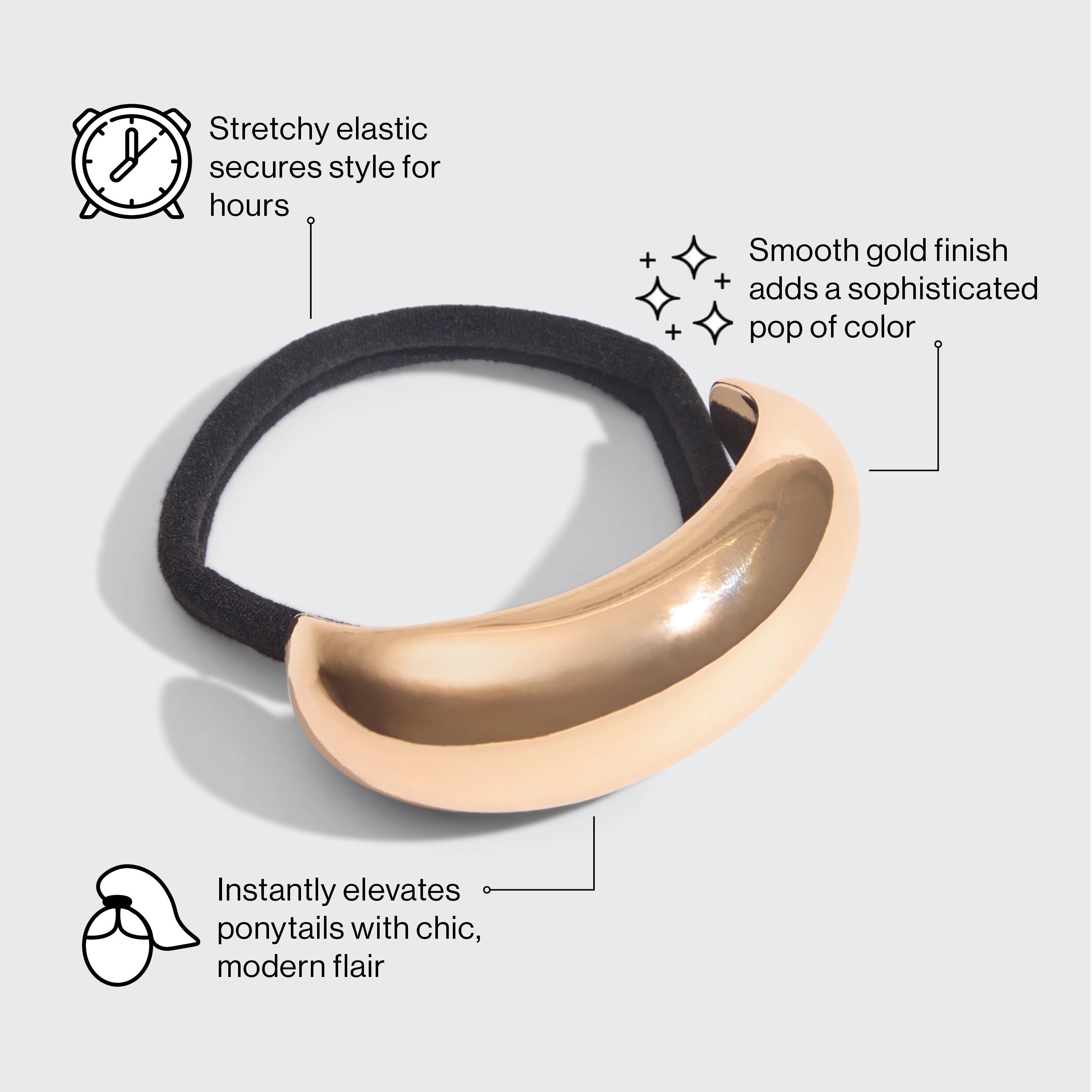 Alternative view of Gold Metal Cloud Cuff - Large