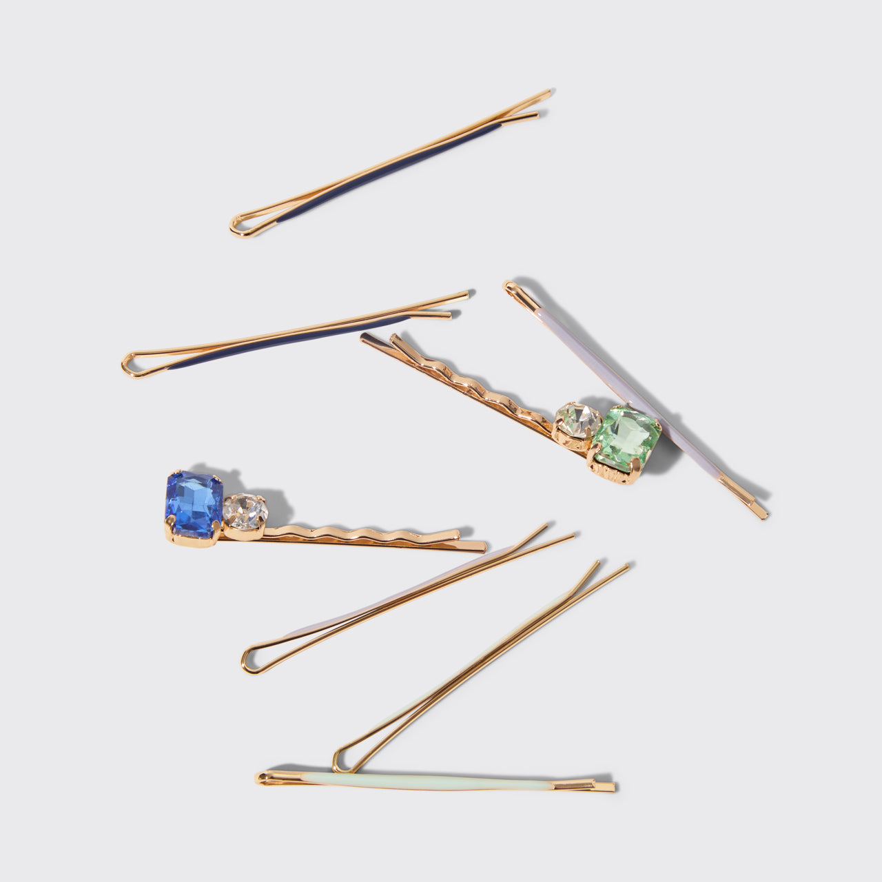 Garden Bouquet Cloud & Gem Bobby Pins 8pc Set - Image 6