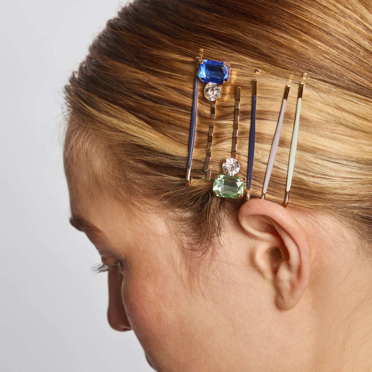 Garden Bouquet Cloud & Gem Bobby Pins 8pc Set - Image 4