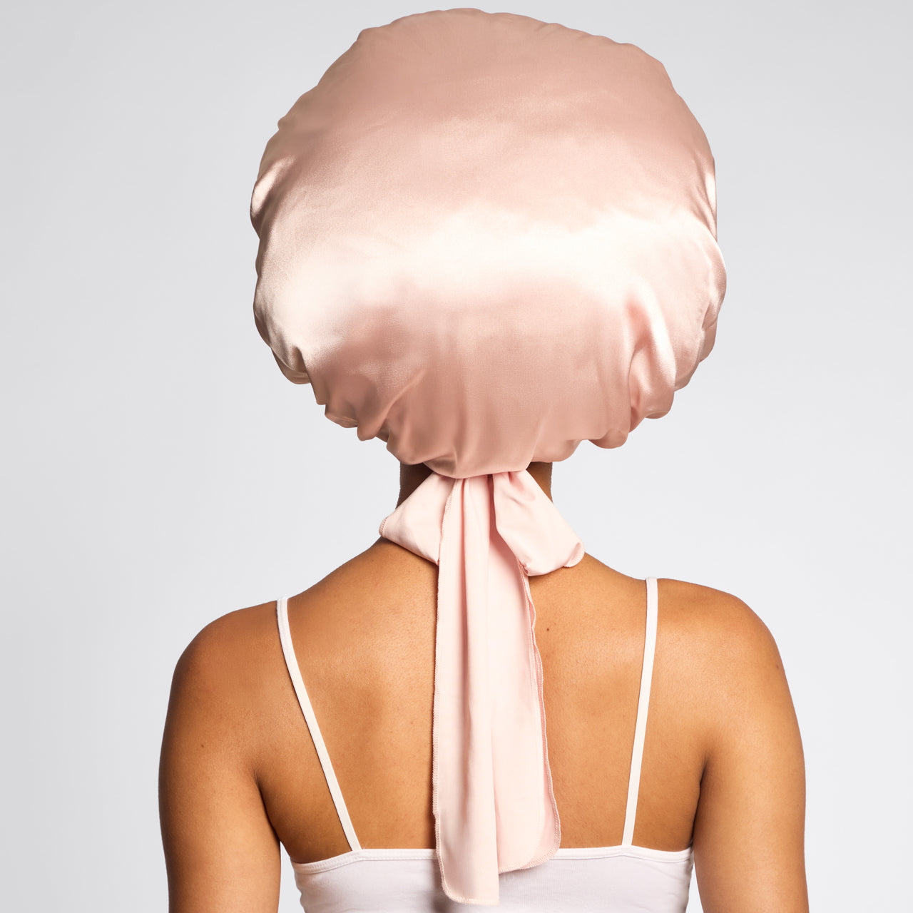 Blush Oversized Satin Bonnet - Image 4
