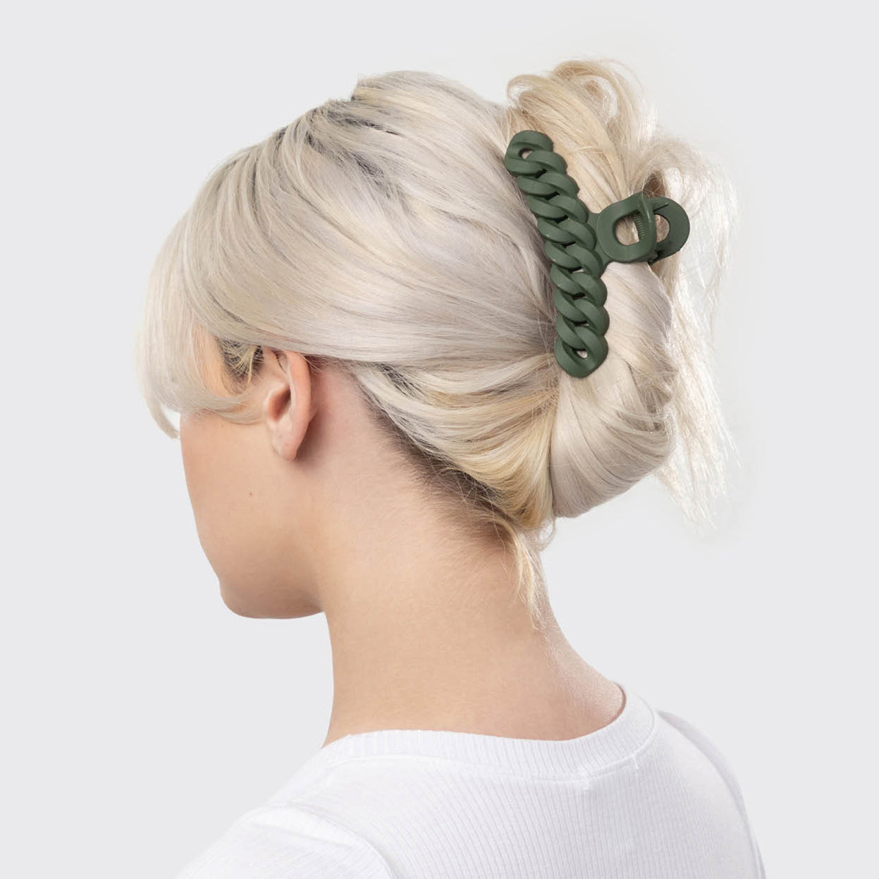 Black & Moss Chain Claw Clips 3pc Set - Image 4