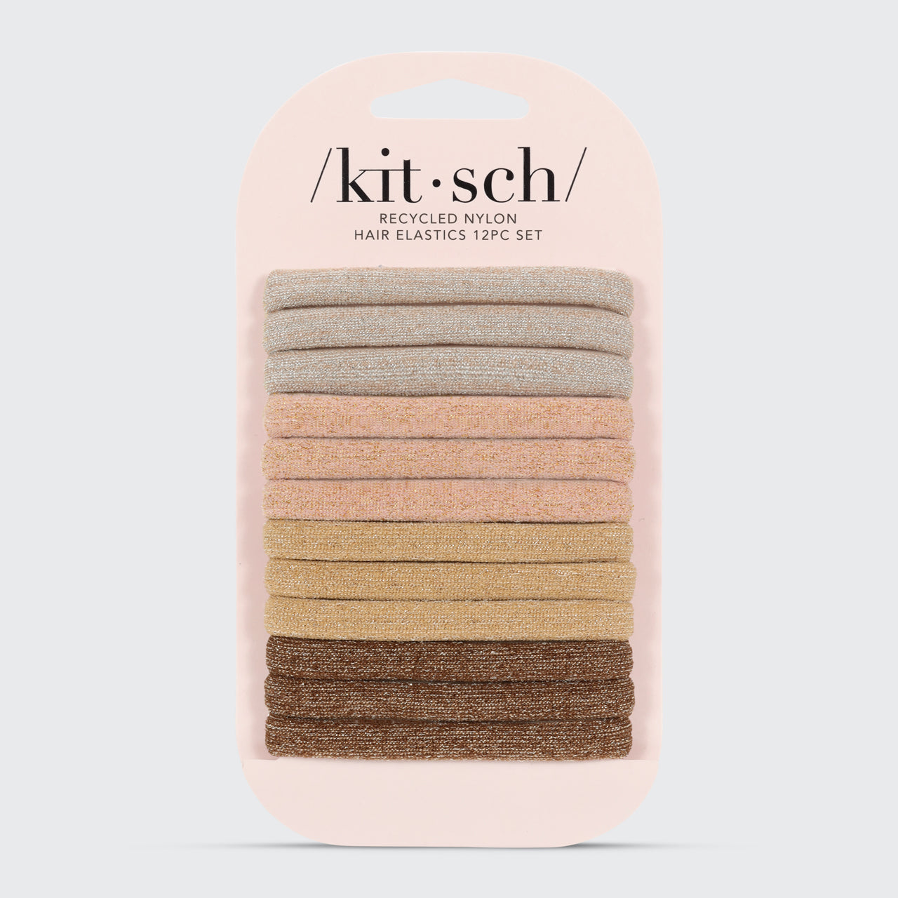 Alternative view of Neutral Glitter Elastics 12pc Set