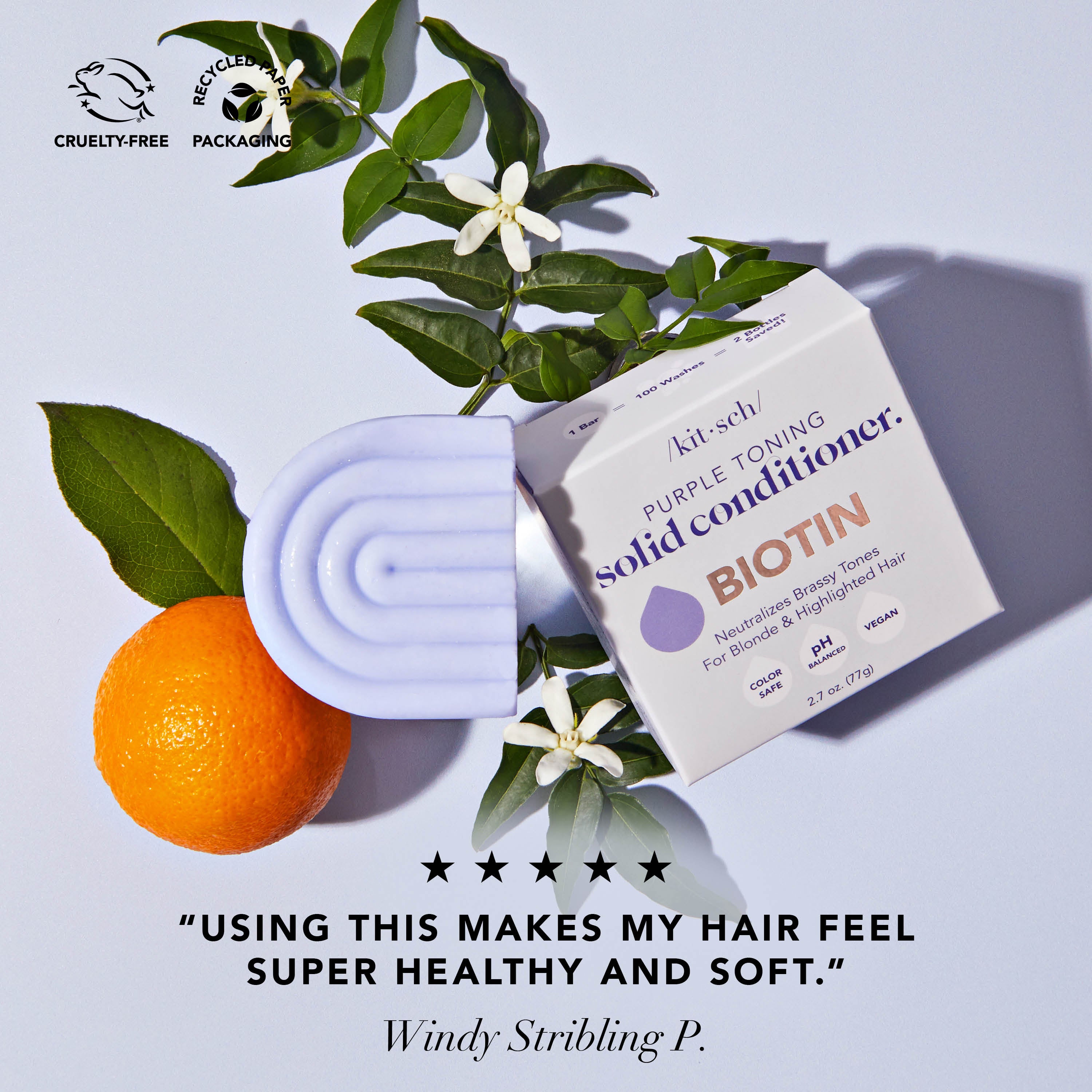 Alternative view of Purple Toning Conditioner Bar for Color-Treated & Grey Hair