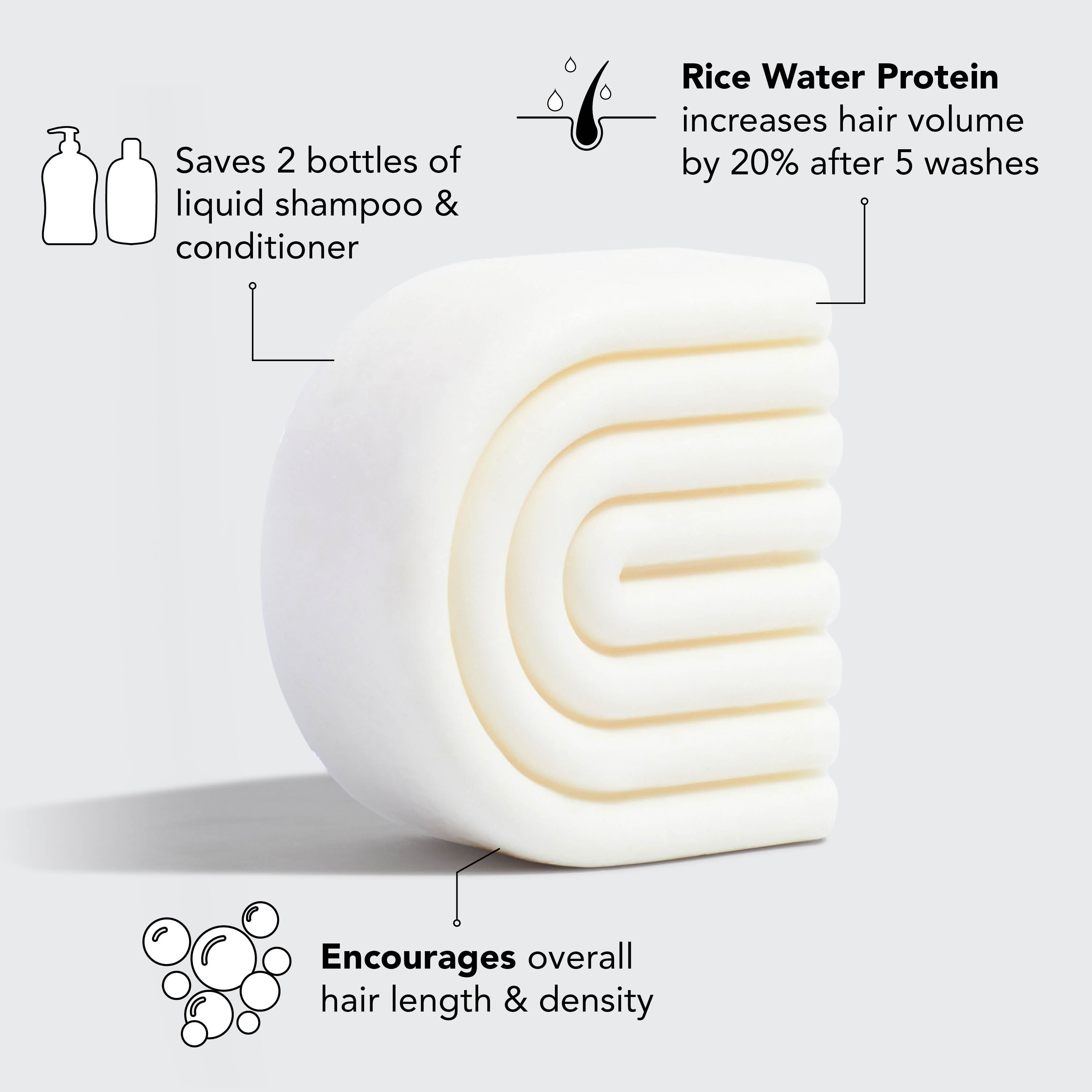 Rice Water Conditioner Bar for Hair Growth - Image 3