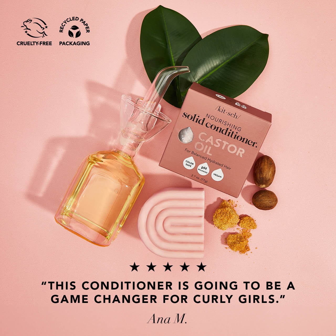 Castor Oil Nourishing Shampoo & Conditioner Bar Combo - Image 4