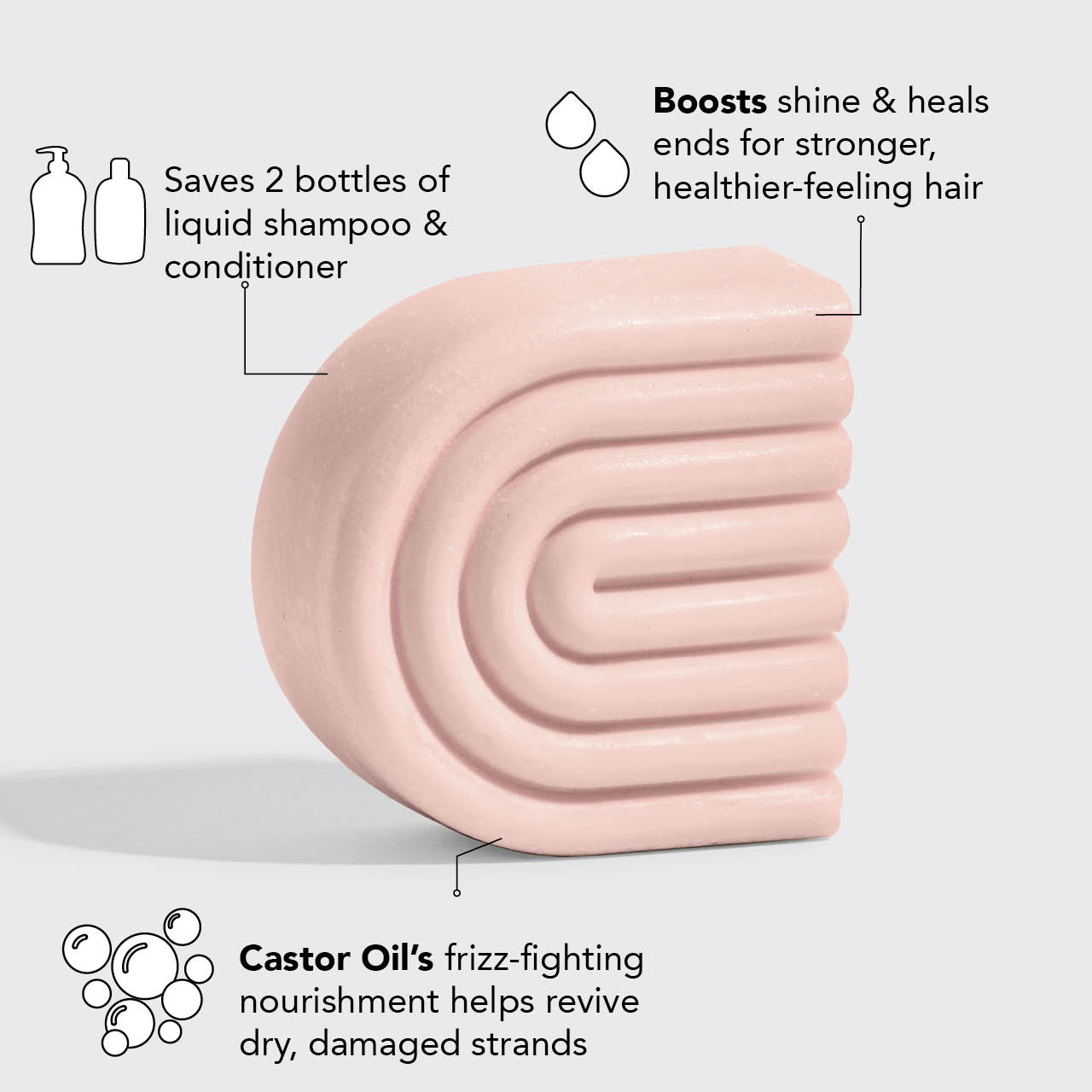 Castor Oil Nourishing Shampoo & Conditioner Bar Combo - Image 5