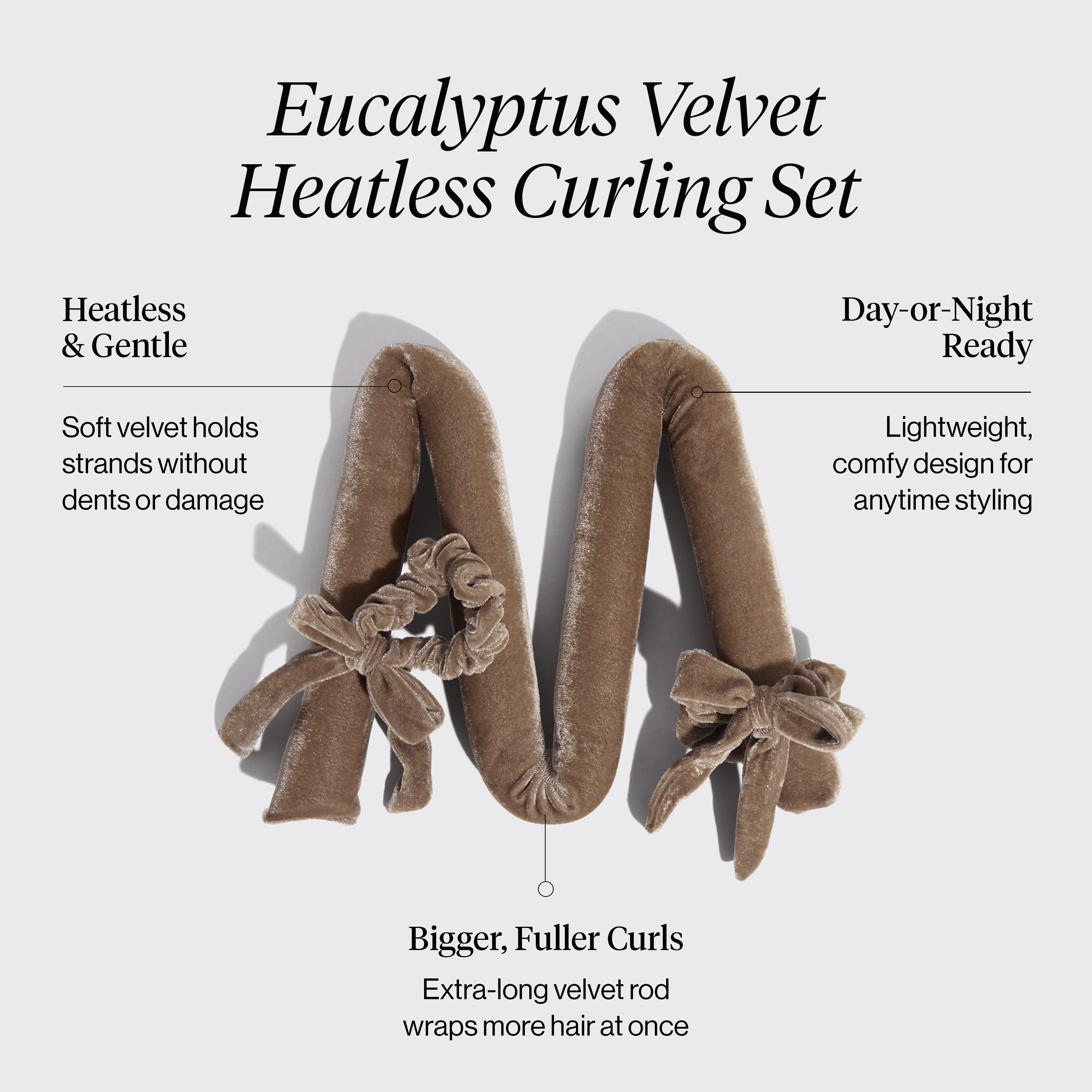 Alternative view of Eucalyptus Velvet XL Heatless Curling Set