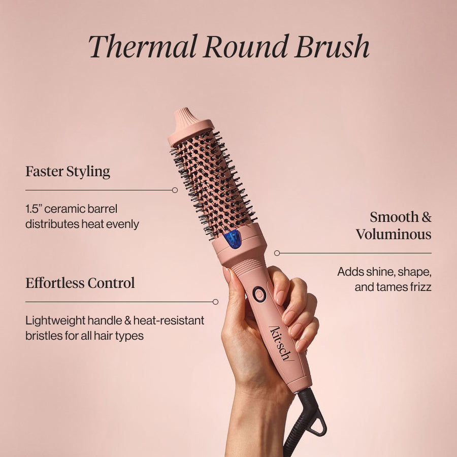 Alternative view of Heat Protectant + Thermal Round Brush Bundle